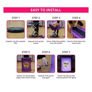 Maßgefertigter Quadratischer Pop-up-Tisch Klappbarer Tisch Sonstige Messeausrüstung Werbeprodukte Pop-up-Stand für Veranstaltungen - Product Image 6