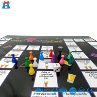 Jeu de société de stratégie personnalisé, plateau de jeu pliable en carton de 2,1 mm d'épaisseur, jeu de table imprimé avec des pions en plastique