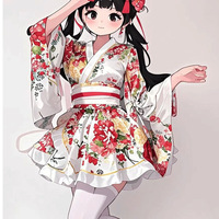 Ensemble de costume Yukata Kimono à imprimé floral traditionnel pour le carnaval, les fêtes costumées, vente en gros, directement de l'usine, en stock, haute qualité