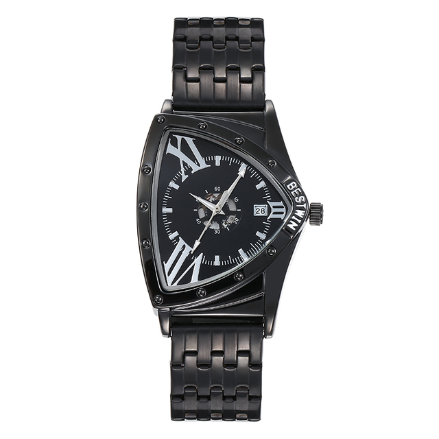 BW938 D Special Triangle Shape Men Quartz Watch Business Men Reloj Luminous Pointers Waterproof Calendar Watch for Men