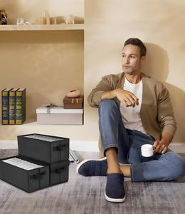 Hot Selling Foldable <b>CD</b> Storage <b>Box</b> Non‑Woven Fabric <b>CD</b> DVD Organizer Case with Handle for Media Disc Collection - Product Image 4