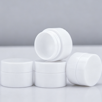 Pot de crème en plastique blanc 5g, mini-flacon de voyage, échantillon de crème, pot vide pour onguent, flacon portable à large ouverture pour crème d'essai
