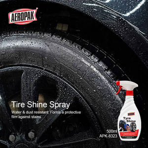 Aeropak 500ml Vaporisateur de brillance pour pneus en plastique Noir Protection des pneus de voiture Longue durée Nettoyant brillant pour voiture Brillance des pneus humides 3 ans - Product Image 2