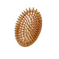 Vente en gros de mini brosse à cheveux en bois avec logo personnalisé peigne de massage naturel du cuir chevelu brosse à cheveux en bambou réutilisable pour la maison et le salon