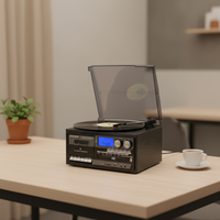 Reproductor de Casetes y Tocadiscos al por Mayor con Bluetooth, Reproductor y Grabador de Casetes con Reproducción y Grabación USB/SD, CD y Radio para Uso en el Hogar y la Oficina