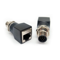 Adaptador Ethernet Gigabit RJ45 Leaka M12 de 8 Pines, Blindado con Código X, Montaje en PCB IP67 para Automatización Industrial, Fábrica OEM
