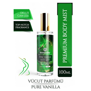 Dermoday Pure Vanilla Body <b>Mist</b> 100ml - Long Lasting Sweet Fine Fragrance in Deluxe Glass <b>Bottle</b> - Product Image 1