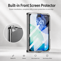 Coque magnétique pliable avec revêtement en poudre, protection anti-traces de doigts avec matrice d'aimants intégrée pour iPhone Ultra Fold Screen