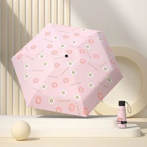 Paraguas Plegable Manual Portátil con Diseño de Dibujos Animados, Protección Solar UV para Mujer, Regalos Empresariales de Doble Uso - Product Image 1