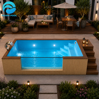 Piscine à contre-courant pour adultes, en acrylique et fibre de verre, 20ft 40ft, pour jardin extérieur