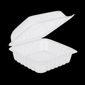 Contenants à emporter en PS transparents à charnière, 9 pouces, lot de 200, 1 compartiment, résistants aux fuites, pour salades de boulangerie - Product Image 1