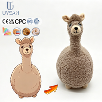 Porte-clés en peluche UYEAH OEM/ODM personnalisé, design sur mesure, alpaga en coton doux, pendentif cheval marron