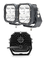 Barre lumineuse LED de 3 pouces avec faisceau de câblage, lumières LED cubiques, lumières de jour RGB, lumières de conduite tout-terrain, lumières antibrouillard RGB pour voiture, VTT, UTV, RZR, camion
