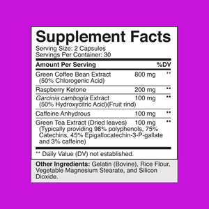 Capsules Keto OEM ODM contenant de l'extrait de grains de café vert avec des cétones de framboise, favorisent la perte de poids, capsules amincissantes pour adultes - Product Image 2