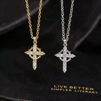 Nouveau Collier Pendentif Rotatif en Zircon Diamanté, Couronne, Croix et Prière Biblique, Tendance 2026, Luxe Léger, pour Femme