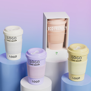 420ml PLA Eco-Friendly Biodegradable Modern <strong>Mug</strong> with White Box Packaging HK <strong>Brand</strong> for Party Use Travel &amp; Gift - Product Image 1