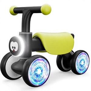 Vélo d'équilibre pour tout-petits avec roues lumineuses colorées, pour garçons et filles de 12 à 24 mois, cadeau de 1er <span class=keywords><strong>anniversaire</strong></span> avec musique douce et sons d'animaux mignons - Product Image 1