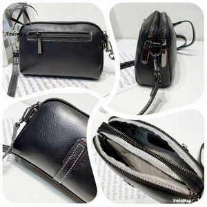 Andong Women Shoulder Bag Crossbody Bags Genuine Cow Leather Sling <b>Phone</b> Pocket <b>Purse</b> Ladies - Product Image 2