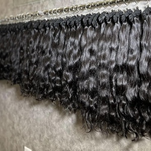 Capelli umani grezzi vergini della trama non grovigli nessun groviglio, nessun fascio di capelli umani indiani - Product Image 3