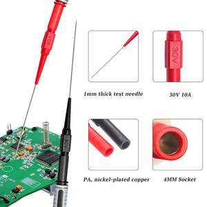 كليكي 5 قطع من إبر الاختبار الطويلة 0.7 مم، إبر اختراق العزل غير المتلفة، من الفولاذ المقاوم للصدأ، للمقياس المتعدد 4 مم - Product Image 3