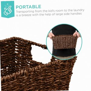 Willkommenskorb Seegras-Teppich Hamper-Paket Rattantischset Picknickkörbe Paniers Cubotti Rattan Wicker Bett Farben <span class=keywords><strong>Humber</strong></span> - Product Image 6