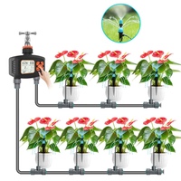 Kit d'irrigation automatique Weisheng DIY à connexion rapide avec buses de pulvérisation intégrées et tuyauterie en cuivre noir pour serre et pelouse