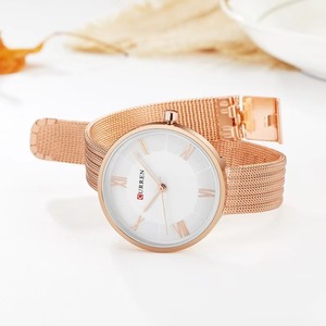Reloj de Cuarzo Elegante para Mujer, Resistente al Agua, con Correa de Malla de Acero Inoxidable, Números Romanos, Casual y de Negocios, Venta al Por Mayor - Product Image 5