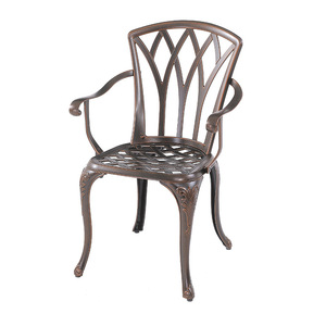 Chaise d'extérieur en aluminium moulé, design traditionnel, imperméable, mobilier de jardin et de terrasse - Product Image 1