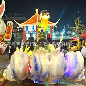 Sculpture d'animal en résine, figurine d'extérieur, décoration traditionnelle du Nouvel An chinois faite à la main, durable, à poser au sol, emballage monobloc - Product Image 5
