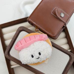 Porte-clés <span class=keywords><strong>en</strong></span> peluche <span class=keywords><strong>en</strong></span> forme de saumon, crevette douce et sushi mignon, peluches douces, porte-clés <span class=keywords><strong>en</strong></span> peluche alimentaire, mini porte-monnaie, porte-clés, portefeuille - Product Image 5