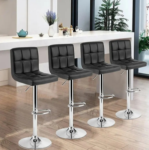 Tabourets de cuisine réglables en hauteur, design moderne et luxueux, en cuir PU, pour restaurants, usage commercial. - Product Image 5