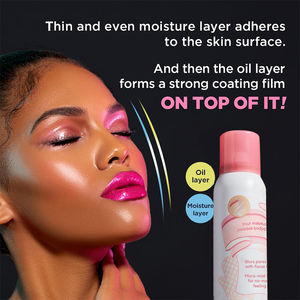 Spray fixateur de maquillage bio matifiant de haute qualité à base de plantes 24 heures logo personnalisé aérosol scintillant fort avec SPF <span class=keywords><strong>visage</strong></span> - Product Image 4