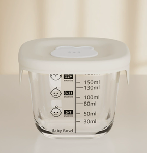 ขวดเก็บอาหารเด็กแบบกันรั่ว 240 มล. ชามแก้วโบโรซิลิเกต ใช้กับ<span class=keywords><strong>ไมโครเวฟ</strong></span>และเครื่องนึ่งได้ - Product Image 1