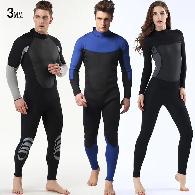 Spot Goods Fast Ship Delivery Men Women 3ミリメートルNeoprene Back Zipper Plus Size Full Body Cover Sun UV Protection Surf Diving Wetsuit