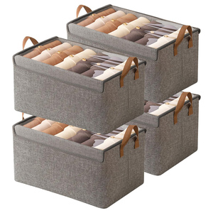 Home Closet Wardrobe Foldable Fabric Storage <b>Box</b> Drawer Divider Underwear Organizer Jeans <b>Bedding</b> Storage Bins - Product Image 1