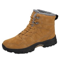 Bottes d'hiver en coton grande taille pour hommes, avec doublure en polaire supplémentaire pour plus de chaleur, bottes de neige pour le nord-est