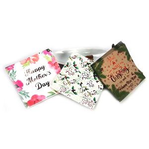 派对圣诞鸡尾酒红色一次性晚餐定制带标志纸餐巾纸 - Product Image 2