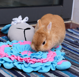 Alfombra Interactiva <span class=keywords><strong>para</strong></span> <span class=keywords><strong>Perros</strong></span>, Tapete de Olfato <span class=keywords><strong>para</strong></span> Mascotas, Comedero Lento, Entrenamiento Olfativo, Manta de Actividades, Material de Dacrón, Forma de Oveja, Azul Cielo, Rosa - Product Image 6