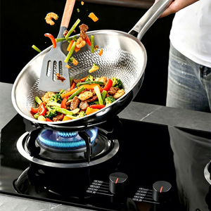 Ensemble de poêles à frire en titane martelé de luxe OEM avec couvercles en verre, 6 pièces, poêle antiadhésive en acier inoxydable, compatible induction - Product Image 2