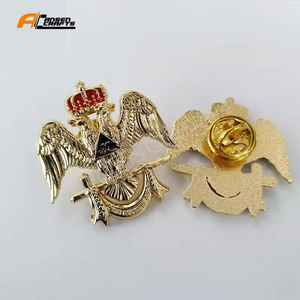 Pin de Solapa Masónico de Doble Corona de Águilas de <span class=keywords><strong>33</strong></span> <span class=keywords><strong>Grados</strong></span>, Insignia Masónica, Insignia de Francmasonería - Product Image 6