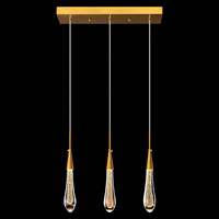 Lustre moderne de luxe en cristal goutte de pluie, design nouveau, avec bulles dorées, suspension multi-lumières pour salle à manger, salon, escalier
