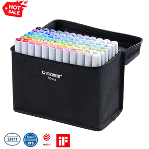 Sinh Viên Nghệ Thuật Phác Thảo Đánh Dấu Bút Thiết Lập Tốt Tip Cồn-Dựa Màu Vẽ Đánh Dấu Bàn Chải Tip Rượu Đánh Dấu Thiết Lập PP Chất Liệu Bút - Product Image 1