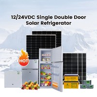 Refrigerador/Congelador Solar de 12/24V CC, Refrigerador con Panel Solar R134a, Refrigerador/Congelador Solar de 198L, Refrigerador/Congelador de Energía Solar