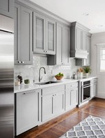 Armoire de cuisine style Shaker, design moderne, en bois massif, prête à assembler pour la maison