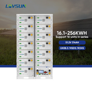Batterie de stockage d'énergie haute tension adaptée 51.2V 314Ah 100kWh 200kWh 500kWh 1MWh 2MWh, conteneur de batterie BESS empilable - Product Image 2