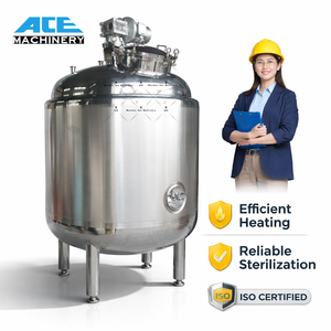 300L Heated Double Jacket Mixing <b>Machine</b> Stainless Steel Emulsifying Mixer Food Heating Mix Tank - Product Image 3