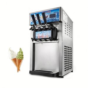 Machine à crème glacée glacée commerciale à trois saveurs 18L/H / 4.75 gallons/H 110V - Product Image 1