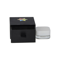 Boîtes d'emballage personnalisées en carton rigide noir mat avec tiroir coulissant 1000 GSM pour concentré carré de 5 ml, crème cosmétique pour le visage