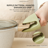 Guanti in Silicone Ispessiti Resistenti al Calore per Cucina, Cottura Domestica, Forno, Microonde, Protezione Anti-Scottatura