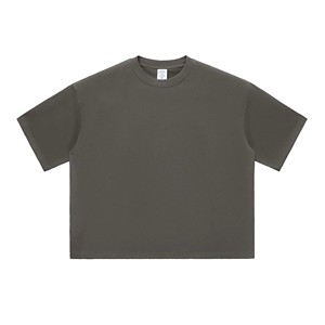T-shirt Corta Boxy da <span class=keywords><strong>Uomo</strong></span> 230GSM, Alta Qualità 100% <span class=keywords><strong>Cotone</strong></span>, Tinta Unita Vintage, Stile Oversize Streetwear, Anti-Piega - Product Image 2